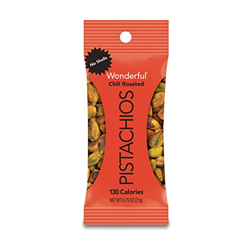 Gourmet Kitchn Wonderful Honey, Chili and Salt Roasted Pistachios | No Shells, Variety Pack (0.75 oz., 18 pk.) (2 Pack)