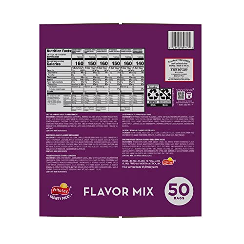 Frito-Lay Flavor Mix Chips And Snacks Variety Pack (50 Count)