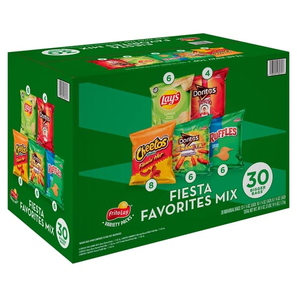 Frito Lay, Fiesta Favorites Mix Variety Packs, 46.5 Ounce