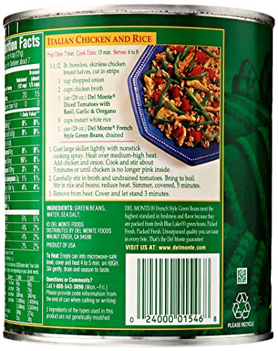 Del Monte BLUE LAKE French Style Green Beans, Canned Vegetables, oz
