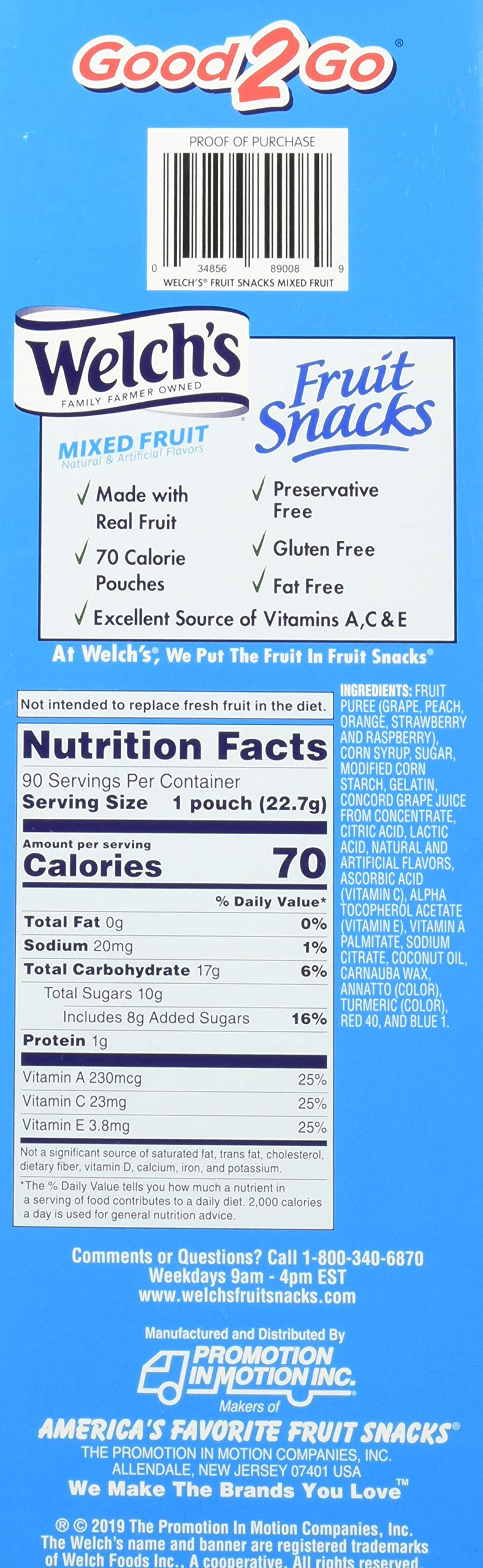 Welch's Welchs Mixed Fruit Snacks, 90 ct,, 4.5 Lb ()