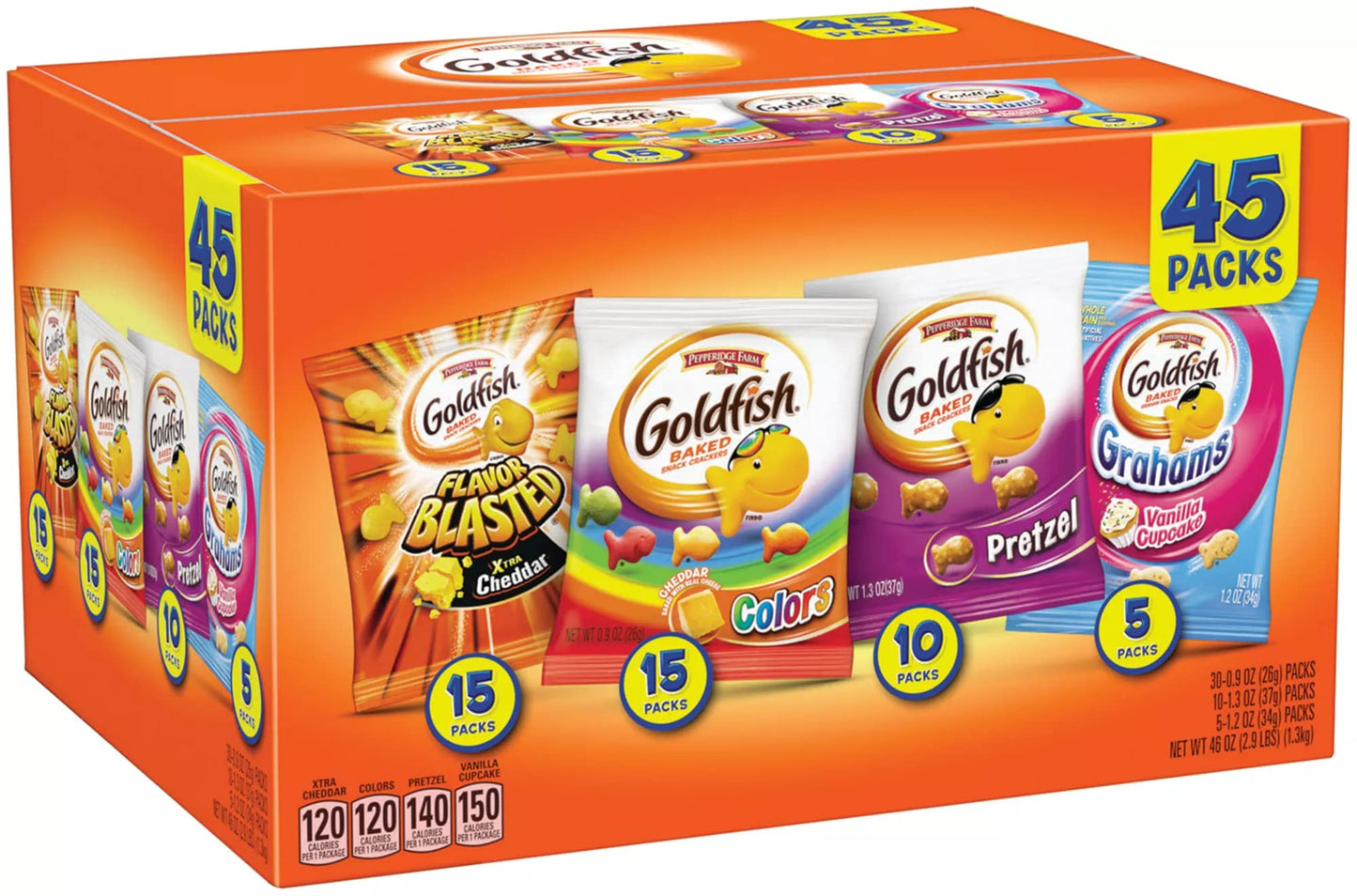 Variety Crackers Snack Bulk Packs - Honey Maid - Cheeze it - Goldfish - Animal Crackers and more. (Pepperidge Farm Goldfish Baked Snack Crackers, Var)