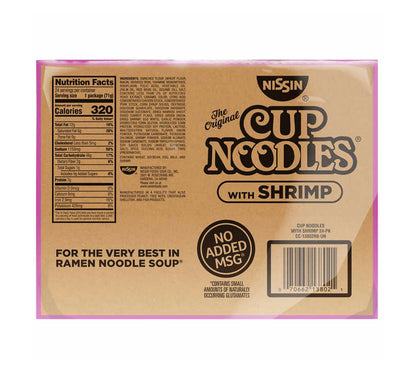 Nissin Cup Noodles, Shrimp, (2.25 oz., 24 cups)