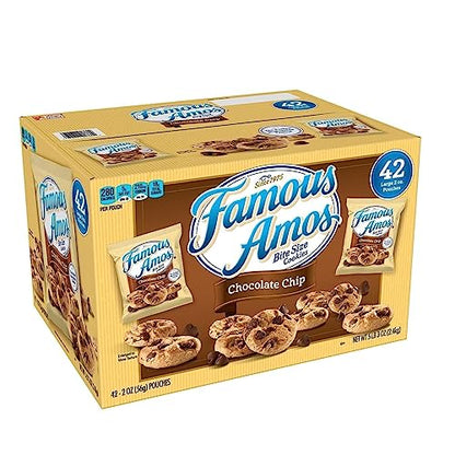 Famous Amos Chocolate Chip Cookies (2 Oz, 42 Ct.) Wholesale, Cheap, Discount, Bulk (1 - Pack)