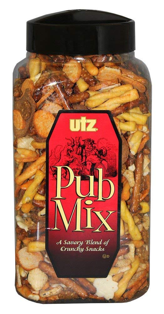 Pub Savory Snack Mix, Blend of Crunchy Flavors for a Tasty Party Snack, 44 Ounce Barrel
