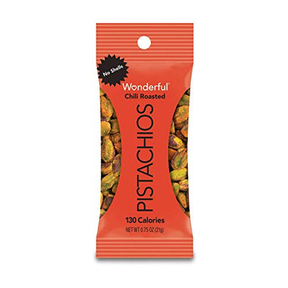 Gourmet Kitchn Wonderful Honey, Chili and Salt Roasted Pistachios | No Shells, Variety Pack (0.75 oz., 18 pk.) (2 Pack)