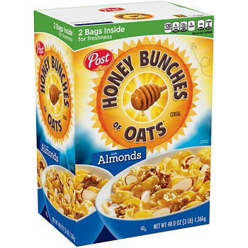 Post Honey Bunches of Oats with Almonds, (48 oz.) x2 AS