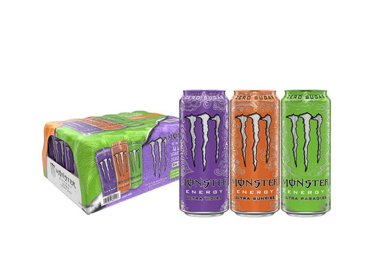 Monster Energy Ultra Variety Pack, Sunrise, Violet, Paradise (16 fl. oz, 24 pk.)