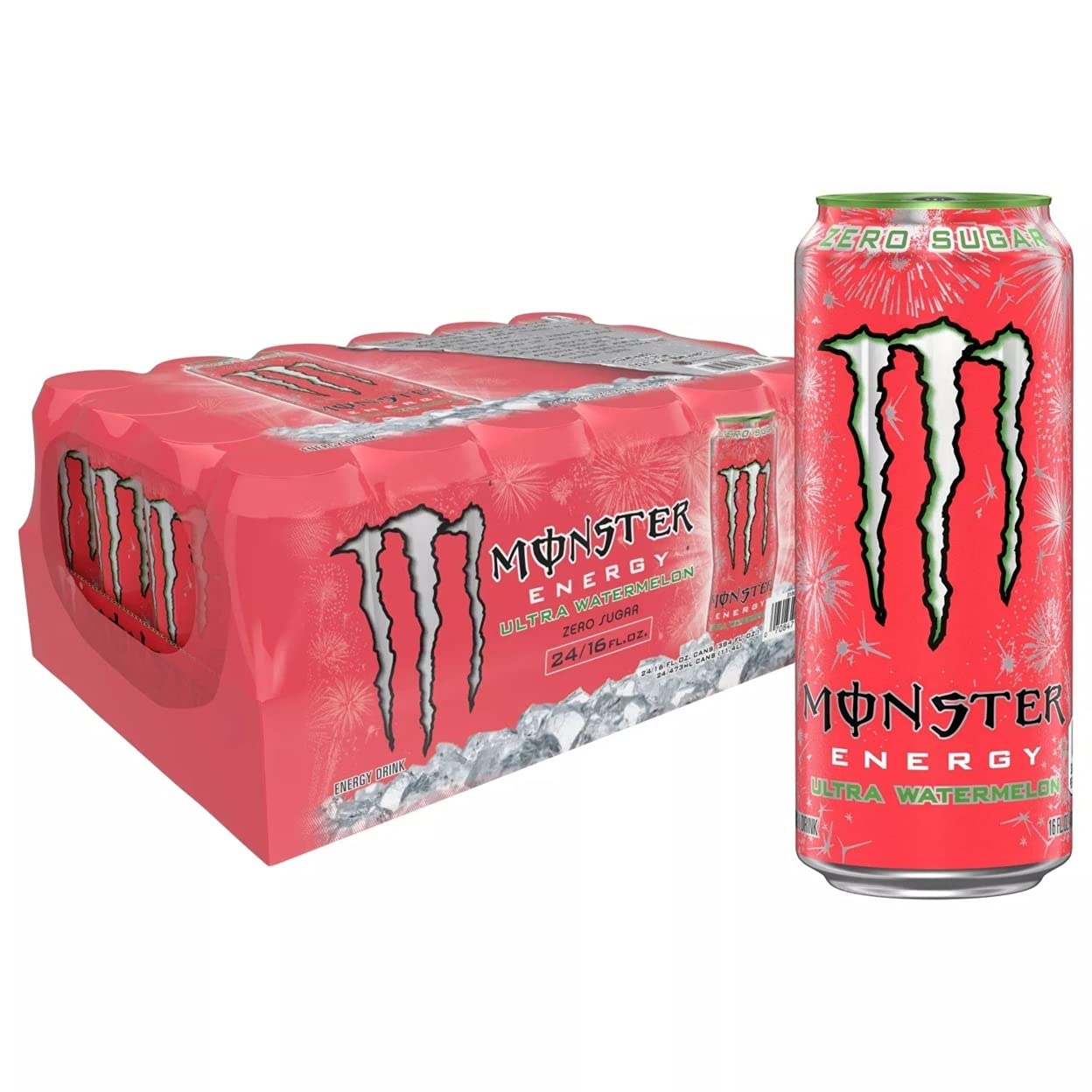 Monster Mix Energy Ultra Watermelon, 16 Fl Oz (Pack of 24) Net Wt 384 Fl Oz