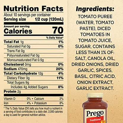 Prego Traditional Pasta Sauce, 45 Oz Jar (Pack of 3)