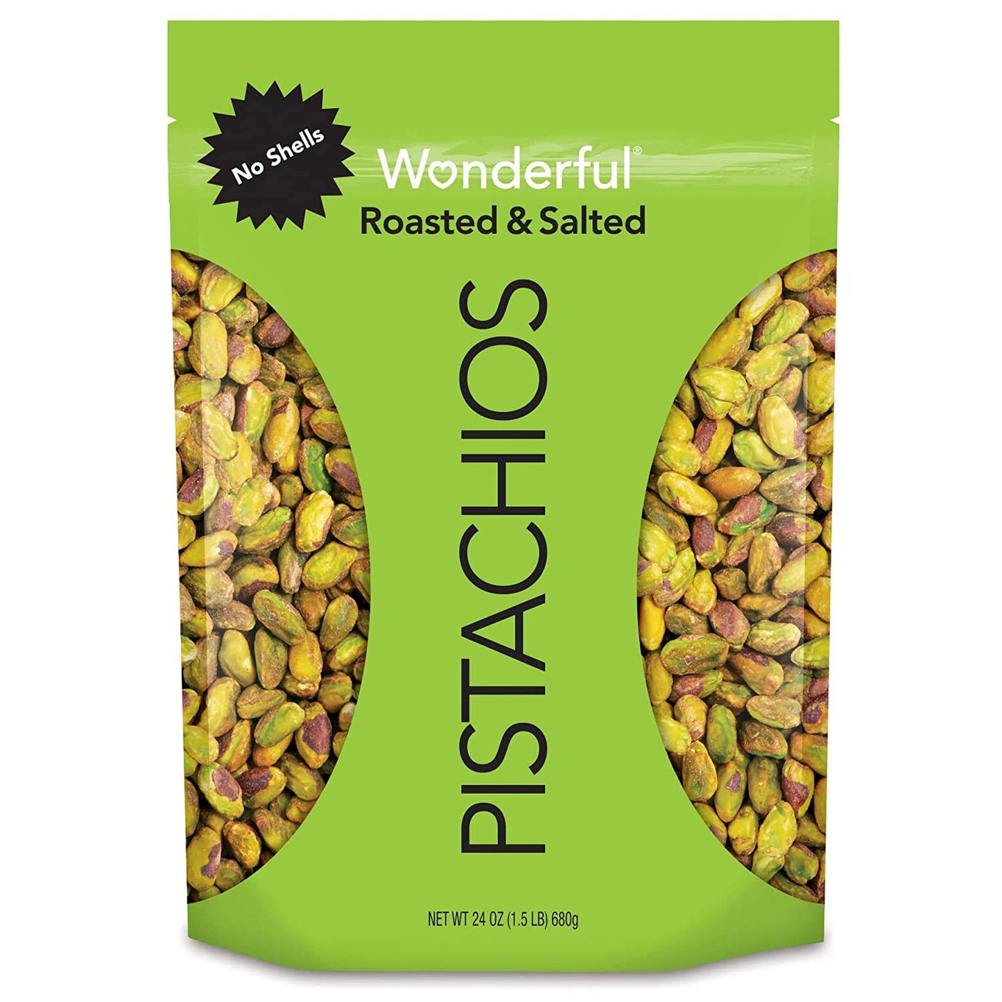 Wonderful No Shell Pistachios Roasted & Salted (24 oz.)