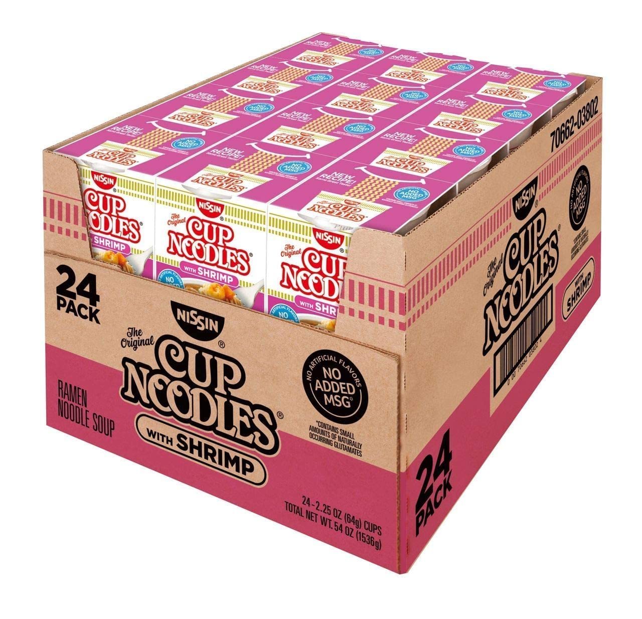 Nissin Cup Noodles, Shrimp, (2.25 oz., 24 cups)