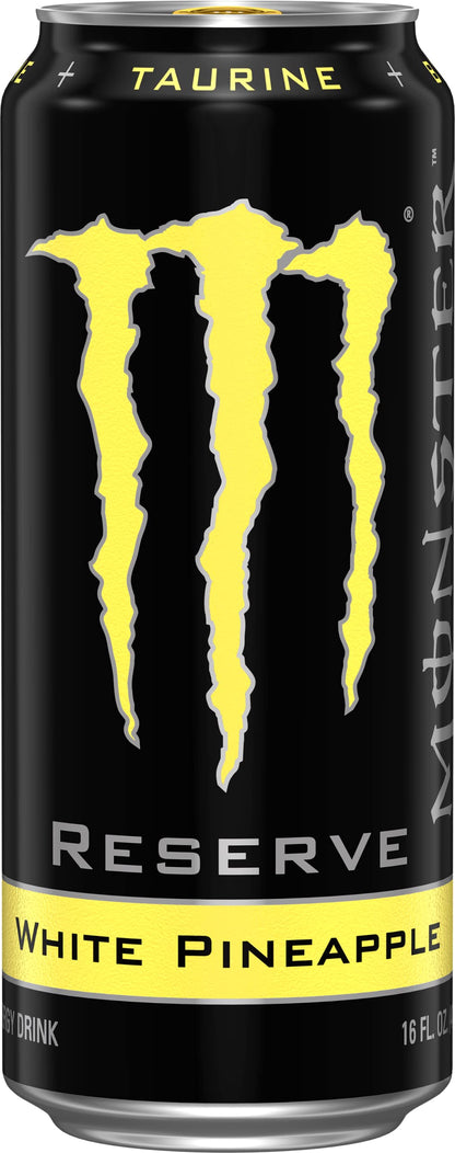 Monster Energy Reserve White Pineapple, Yellow, 16 Ounce (Pack of 24)