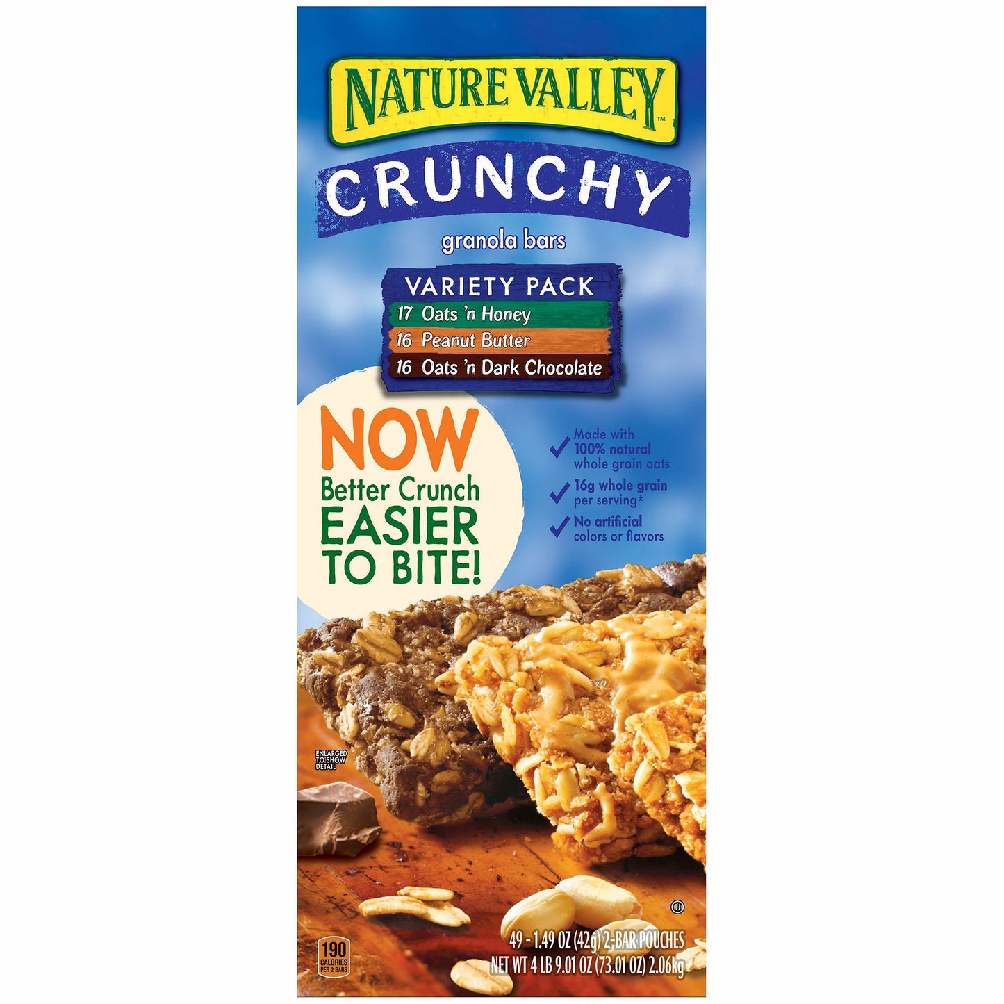 Nature Valley Crunchy Granola Bars Variety Pack, 2-Bar Pouches, 49 ct. (pack of 2)