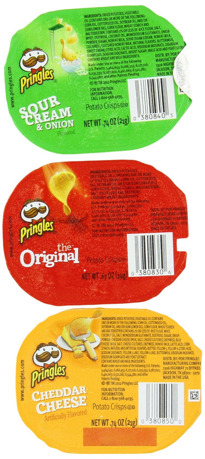 Pringles Variety Pack Potato Chips - 36 Individual Packs Snack Stacks