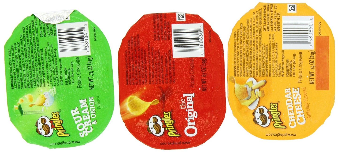 Pringles Variety Pack Potato Chips - 36 Individual Packs Snack Stacks