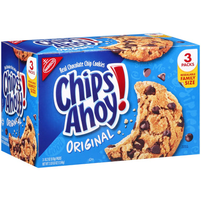 Chips Ahoy! Original Chocolate Chip Cookies, 18.2 Oz (Pack of 3)