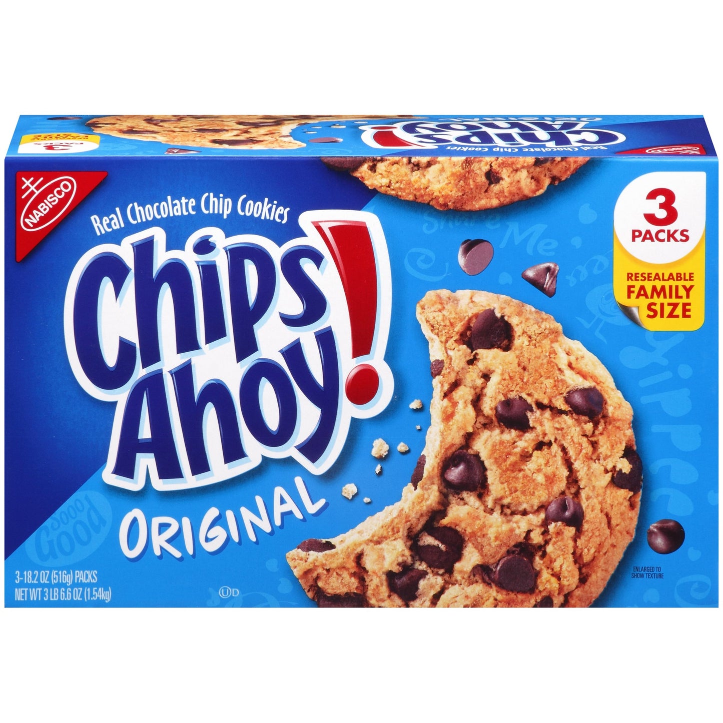 Chips Ahoy! Original Chocolate Chip Cookies, 18.2 Oz (Pack of 3)